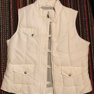 White puffy vest